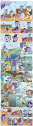 Size: 1200x4512 | Tagged: safe, artist:muffinshire, character:firefly, character:princess celestia, character:twilight sparkle, oc, oc:dizzy star, oc:savoir faire, oc:sergeant thunderhead, species:griffon, comic:twilight's first day, episode:slice of life, g4, my little pony: friendship is magic, airship, armor, blood, chariot, clothing, comic, cute, dexterous hooves, excited, falling, fight, filly, filly twilight sparkle, flashback, foal, glasses, glowing eyes, magic, muffinshire is trying to murder us, paper bag, royal guard, scar, trotting, twiabetes, uniform