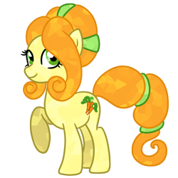 Size: 1600x1600 | Tagged: safe, artist:robynne, character:carrot top, character:golden harvest, species:crystal pony, alternate hairstyle, crystallized, female, solo