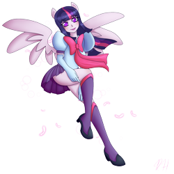 Size: 1600x1600 | Tagged: safe, artist:robynne, character:twilight sparkle, my little pony:equestria girls, female, humanized, magical girl, solo