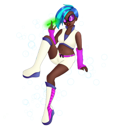 Size: 1600x1600 | Tagged: safe, artist:robynne, character:dj pon-3, character:vinyl scratch, my little pony:equestria girls, glowstick