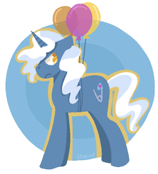 Size: 614x673 | Tagged: safe, artist:steeve, character:pokey pierce, species:pony, species:unicorn, g4, abstract background, adobe imageready, balloon, looking back, male, no pupils, simple background, solo, stallion, transparent background