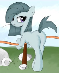 Size: 874x1081 | Tagged: safe, artist:kas92, character:marble pie, butt, female, filly, hooves, marblebutt, plot, solo