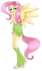 Size: 1200x2008 | Tagged: safe, artist:robynne, character:fluttershy, my little pony:equestria girls, female, humanized, solo