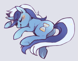 Size: 503x393 | Tagged: safe, artist:mi-eau, character:minuette, species:pony, female, mare, sleeping, smiling, solo