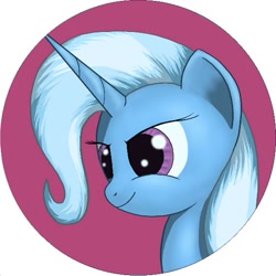 Size: 553x553 | Tagged: safe, artist:grennadder, character:trixie, species:pony, species:unicorn, female, mare, portrait, smiling, solo