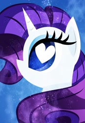 Size: 1280x1839 | Tagged: safe, artist:euphoriapony, character:rarity, species:pony, species:unicorn, bust, female, heart eyes, mare, portrait, profile, solo, wingding eyes