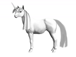 Size: 1333x1000 | Tagged: safe, artist:hattonslayden, character:twilight sparkle, character:twilight sparkle (unicorn), species:pony, species:unicorn, female, grayscale, mare, monochrome, realistic, solo