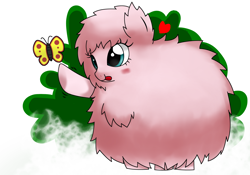 Size: 1800x1260 | Tagged: safe, artist:hoyeechun, oc, oc only, oc:fluffle puff, butterfly, solo