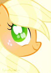 Size: 1280x1839 | Tagged: safe, artist:euphoriapony, character:applejack, female, profile, solo, vector, wingding eyes