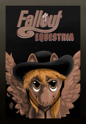 Size: 746x1070 | Tagged: dead source, safe, artist:gasmaskfox, oc, oc only, oc:calamity, species:pegasus, species:pony, fallout equestria, clothing, fanfic, fanfic art, hat, male, solo, stallion, wings