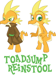 Size: 1502x1982 | Tagged: safe, artist:trotsworth, oc, oc only, species:dragon, clothing, dragon oc, non-pony oc, simple background, transparent background, trenchcoat