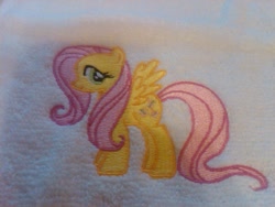 Size: 1024x768 | Tagged: safe, artist:ethepony, character:fluttershy, species:pony, embroidery, wings