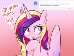 Size: 1280x960 | Tagged: safe, artist:sugarberry, character:princess cadance, ask-cadance, female, solo, tumblr