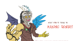 Size: 9632x5294 | Tagged: safe, artist:redapropos, character:discord, species:human, absurd resolution, colored skin, horned humanization, humanized, male, solo, winged humanization