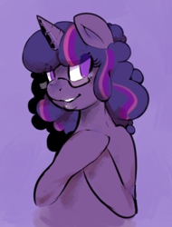 Size: 262x345 | Tagged: safe, artist:mangneto, character:twilight sparkle, alternate hairstyle, chubby, female, floppy ears, glasses, lips, solo