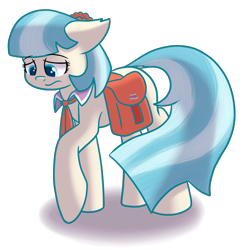 Size: 2269x2321 | Tagged: safe, artist:scramjet747, character:coco pommel, episode:rarity takes manehattan, g4, my little pony: friendship is magic, female, saddle bag, simple background, solo, transparent background