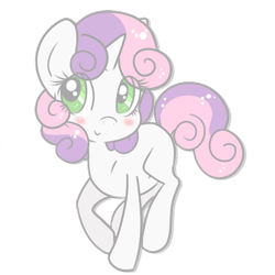 Size: 900x900 | Tagged: dead source, safe, artist:rannarbananar, character:sweetie belle, blushing, smiling