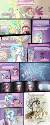 Size: 1229x3036 | Tagged: safe, artist:frankilew, character:discord, character:princess cadance, character:princess celestia, ship:dislestia, episode:hearts and hooves day, g4, my little pony: friendship is magic, comic, female, glowing eyes, letter, male, misspelling, secret admirer, shipping, straight, writing