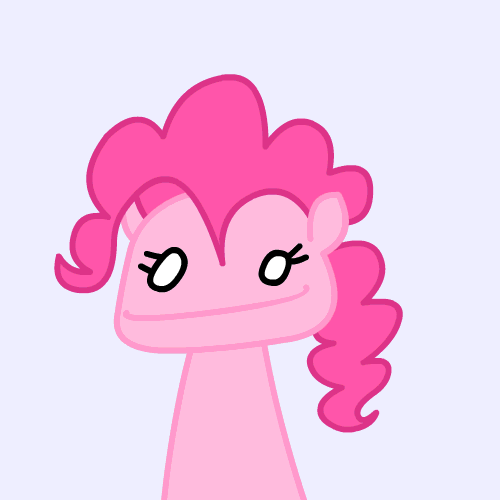 Size: 500x500 | Tagged: safe, artist:wingbeatpony, character:pinkie pie, species:earth pony, species:pony, animated, bouncing, bust, female, looking at you, mare, portrait, simple background, smiling, solo