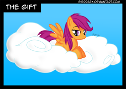 Size: 2014x1424 | Tagged: safe, artist:sierraex, character:scootaloo, species:pegasus, species:pony, blank flank, female, older, solo