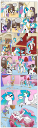 Size: 1200x4036 | Tagged: safe, artist:muffinshire, character:princess celestia, character:raven inkwell, character:spike, character:twilight sparkle, oc, oc:gisela, species:griffon, comic:twilight's first day, episode:slice of life, g4, my little pony: friendship is magic, baby spike, beard, belly, belly button, braces, comic, cute, cutelestia, facial hair, featureless crotch, filly, filly twilight sparkle, foal, gigglesnort, glasses, laughing, magic, mud, on back, pigtails, professionalism, professor inkwell, regalia, scrunchy face, sillestia, spikabetes, spread wings, telekinesis, twintails, wings