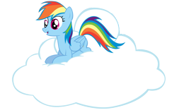 Size: 2135x1328 | Tagged: safe, artist:sierraex, character:rainbow dash, species:pegasus, species:pony, cloud, female, hooves, lying down, lying on a cloud, mare, on a cloud, open mouth, prone, simple background, solo, transparent background, vector, wings