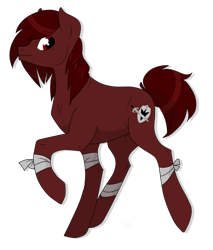 Size: 1750x2050 | Tagged: safe, artist:rannarbananar, oc, oc only, oc:steel soul, species:pony, bandage, leg wraps, looking at you, male, raised hoof, raised leg, simple background, smiling, solo, stallion, transparent background, vector