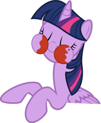 Size: 6000x7326 | Tagged: safe, artist:byteslice, character:twilight sparkle, character:twilight sparkle (alicorn), species:alicorn, species:pony, episode:twilight time, g4, my little pony: friendship is magic, .svg available, absurd resolution, eyes closed, female, ketchup, mare, messy, messy eating, puffy cheeks, simple background, smiling, solo, that pony sure does love burgers, transparent background, twilight burgkle, twilight slobble, vector