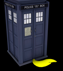 Size: 658x745 | Tagged: safe, artist:sparkyfox, character:doctor whooves, character:time turner, 3d, cg, doctor who, tardis
