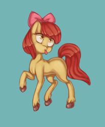 Size: 1312x1584 | Tagged: safe, artist:misukitty, character:apple bloom, species:pony, female, silly, silly pony, solo, unshorn fetlocks