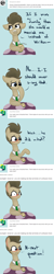 Size: 565x2850 | Tagged: safe, artist:lilliesinthegarden, character:doctor whooves, character:time turner, angry, ask, blushing, colo, comic, implied gay, necktie, nurse turner, sandwich, table, tumblr