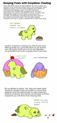 Size: 763x1639 | Tagged: safe, artist:carpdime, cupcake, fluffy pony, fluffy pony foals, keeping foals with carpdime, kibble, obesity, text, watermelon