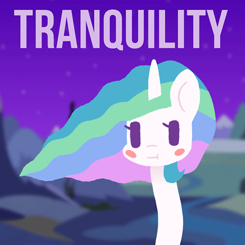 Size: 500x500 | Tagged: safe, artist:omegaozone, character:princess celestia, :t, animated, chibi, cute, cutelestia, female, frame by frame, lava lamp effect, long neck, long pony, one word, princess necklestia, solo, tranquility, wiggle