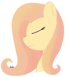 Size: 1424x1706 | Tagged: safe, artist:mang, character:fluttershy, eyes closed, female, portrait, profile, simple background, solo, transparent background