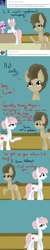 Size: 565x2850 | Tagged: safe, artist:lilliesinthegarden, character:doctor whooves, character:nurse redheart, character:nurse sweetheart, character:time turner, ask, comic, desk, dialogue, hospital, nurse turner, tumblr