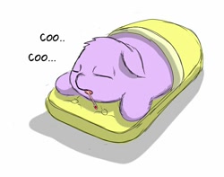 Size: 708x558 | Tagged: safe, artist:carpdime, fluffy pony, fluffy pony foal, sick, sleeping bag, solo, thermometer