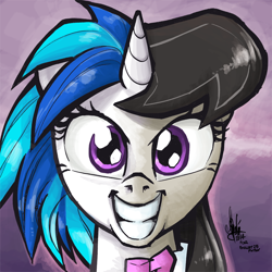 Size: 600x600 | Tagged: safe, artist:theartrix, character:dj pon-3, character:octavia melody, character:vinyl scratch, species:pony, species:unicorn, ship:scratchtavia, conjoined, fusion, help us, hilarious in hindsight, i dont even, lol, strange, wat, we have become one, weird, what has science done, wtf