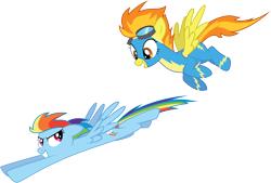 Size: 8423x5694 | Tagged: safe, artist:quanno3, character:rainbow dash, character:spitfire, absurd resolution, simple background, transparent background