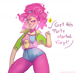 Size: 1826x1767 | Tagged: safe, artist:glasmond, character:pinkie pie, species:human, alternate hairstyle, female, humanized, solo
