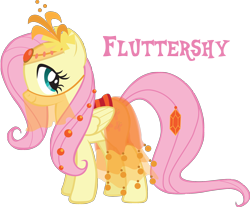 Size: 1988x1644 | Tagged: safe, artist:trotsworth, character:fluttershy, species:pony, beads, female, headdress, ruby, solo, veil