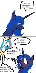 Size: 500x1000 | Tagged: safe, artist:lyun, character:princess celestia, character:princess luna, ask lunatic luna, tumblr
