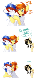 Size: 1280x2880 | Tagged: safe, artist:sugarberry, browser ponies, female, firefox, gay, gay in front of girls, kissing, male, no homo, ponified, rule 63, safari, shipping