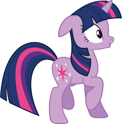 Size: 7903x8038 | Tagged: safe, artist:quanno3, character:twilight sparkle, character:twilight sparkle (unicorn), species:pony, species:unicorn, absurd resolution, female, floppy ears, mare, raised hoof, simple background, solo, transparent background, vector