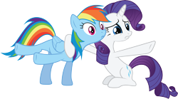 Size: 14152x7876 | Tagged: safe, artist:quanno3, character:rainbow dash, character:rarity, absurd resolution, simple background, transparent background, vector