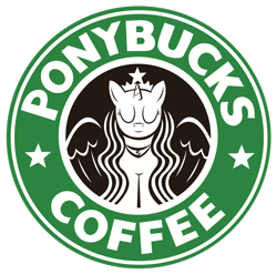 Size: 1280x1267 | Tagged: safe, artist:icaron, logo, parody, show accurate, simple background, starbucks, transparent background