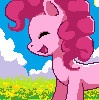 Size: 99x100 | Tagged: safe, artist:jacky-bunny, character:pinkie pie, happy, pixel art