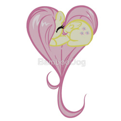 Size: 550x550 | Tagged: safe, artist:bamboodog, character:fluttershy, clothing, female, heart, heart pony, iphone case, merchandise, redbubble, shirt, solo, sticker, watermark