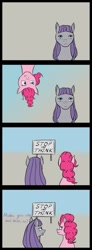 Size: 542x1474 | Tagged: safe, artist:kopaleo, character:maud pie, character:pinkie pie, comic, sign