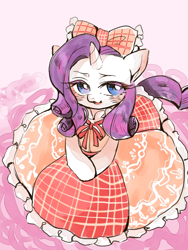 Size: 480x640 | Tagged: safe, artist:wan, character:rarity, clothing, country lolita, dress, female, lolita fashion, solo