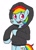 Size: 464x641 | Tagged: safe, artist:coggler, character:rainbow dash, bottomless, clothing, hoodie, ms paint, needs more jpeg, sweater